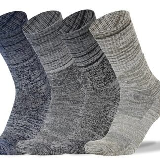 RC. ROYAL CLASS Thick Heavy Duty Thermal Socks For Men Cushioned Towel Warm Winter Woolen Socks, Calf Length Hi-Performance Soft Moisture Wicking Socks, Pack of 4 Pairs, Free Size, Multicolored